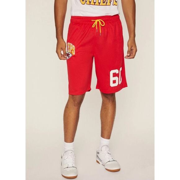 Kansas City Chiefs Mens XXL Mesh Shorts Forever 21 NFL Team Apparel 2XL Red KC - Picture 3 of 14